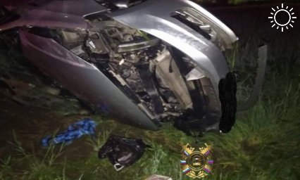 На Кубани погиб водитель иномарки, ехавший с превышением скорости
