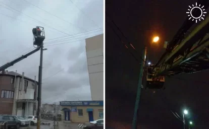 Вчера в Астрахани устранили еще 6 обрывов уличных электросетей