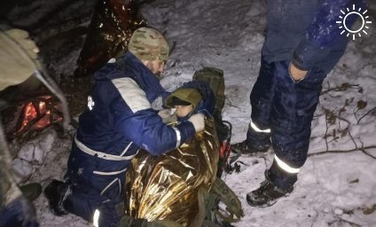 Отец и сын из Краснодара почти двое суток провели в морозном лесу под Абинском