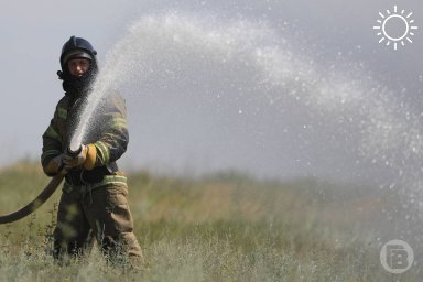 Волгоградцы вновь сообщают о пожаре на острове Сарпинском