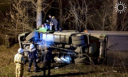Водителя грузовика зажало в кабине после столкновения деревом на Кубани