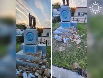 В Астрахани почти до основания разрушили памятник Ленину