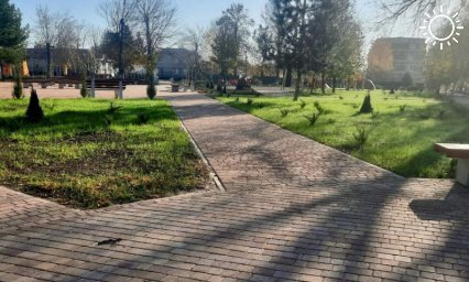 Парк в Выселковском районе благоустроили благодаря нацпроекту