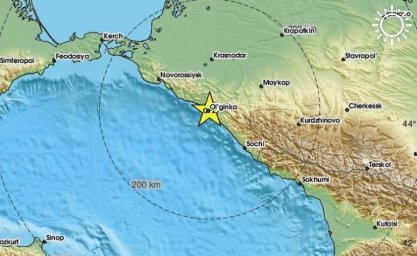 Под Туапсе произошло землетрясение магнитудой около 4,0