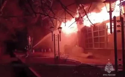 Крупный пожар потушили в детском лагере в Ростовской области