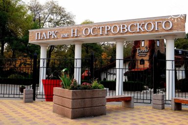 Вырубка деревьев в парке Островского